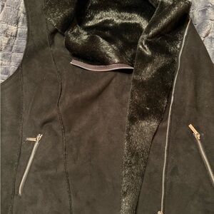 Michael Kors Black Faux Fur Vest